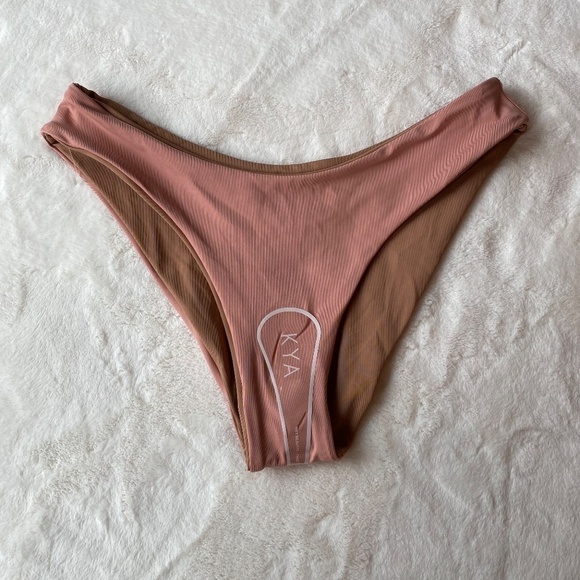New! Free People x Kya Stella reversible bikini bottom rose sand 19059 - Picture 4 of 9